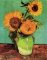 Vincent van Gogh-Three Sunflowers in a Vase